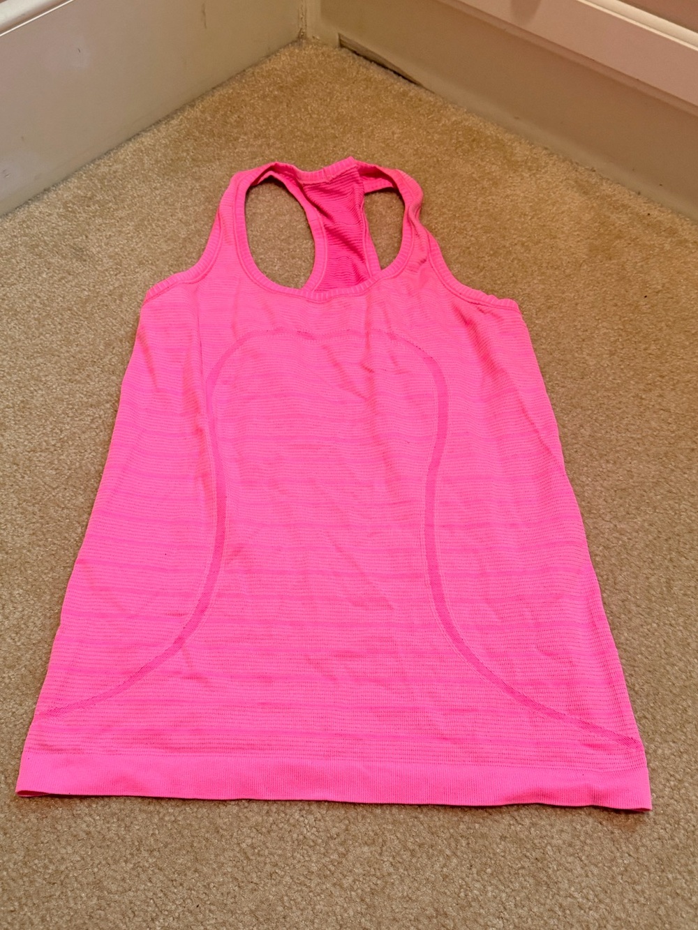 Women’s Racerback swiftly Tank full length- Hot Pink